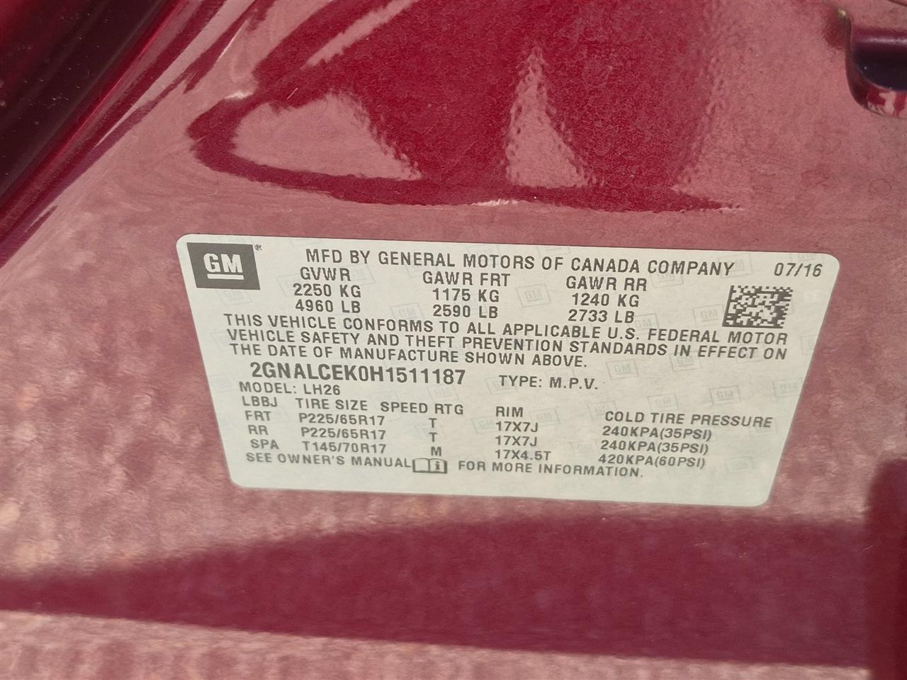 Chevrolet Equinox LT 2017