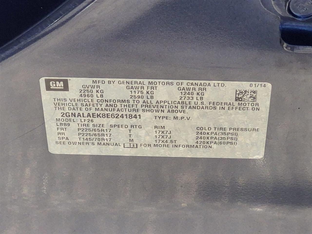 Chevrolet Equinox LS 2014