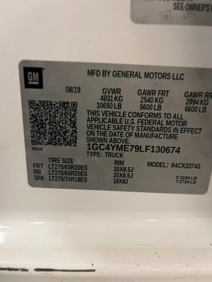 Chevrolet Silverado 2500HD Custom Crew Cab Short Box 4WD 2020