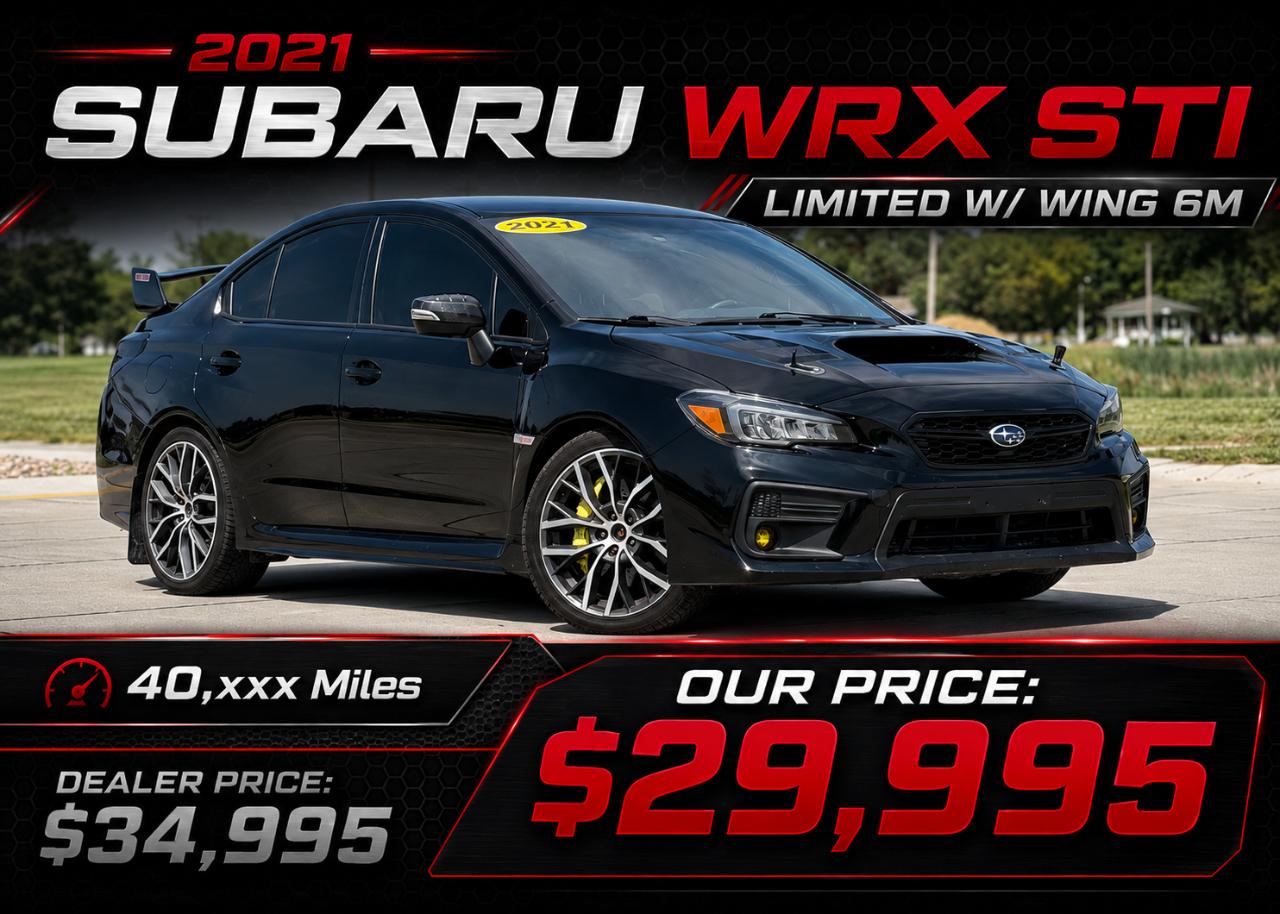 2021 Subaru WRX STI Limited w/Wing 6M
