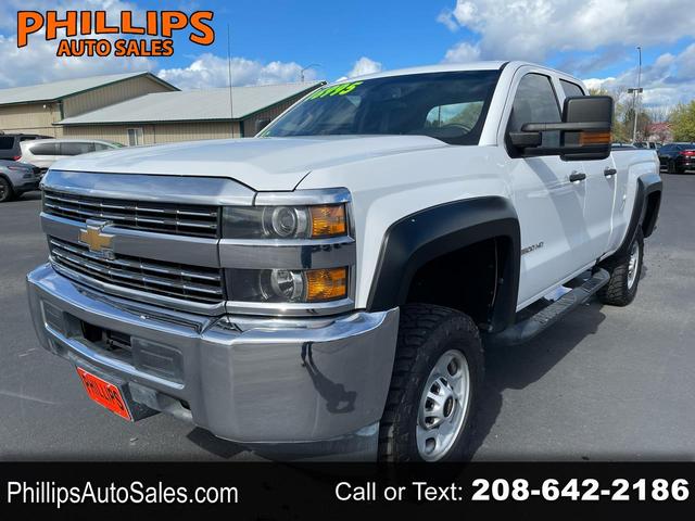 White 2016 Chevrolet Silverado 2500HD Work Truck Double Cab 4WD Pickup Truck Four-Wheel Drive Automatic