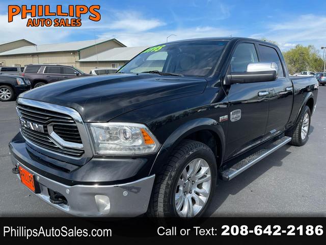Black 2018 RAM 1500 Laramie Longhorn Crew Cab 4WD Pickup Truck Four-Wheel Drive Automatic