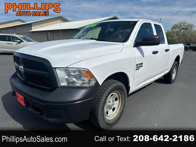 White 2021 RAM 1500 Classic Tradesman Quad Cab 4WD Pickup Truck Four-Wheel Drive Automatic