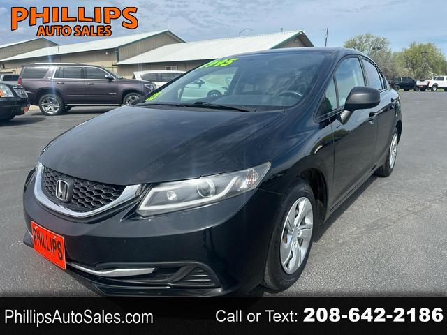 Black 2015 Honda Civic LX Sedan Front-Wheel Drive 6-Speed Manual