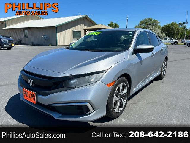 Silver 2020 Honda Civic LX Sedan FWD Sedan Front-Wheel Drive Automatic