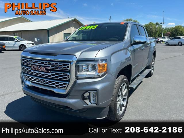 Black 2021 GMC Canyon Denali Crew Cab 4WD Pickup Truck Four-Wheel Drive Automatic