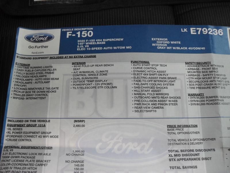 Ford F-150 XLT SuperCrew 6.5-ft. Bed 4WD 2020