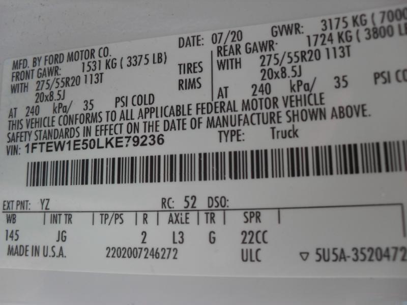 Ford F-150 XLT SuperCrew 6.5-ft. Bed 4WD 2020