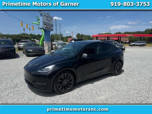 Black 2021 Tesla Model Y Performance AWD SUV / Crossover All-Wheel Drive Continuously Variable Transmission