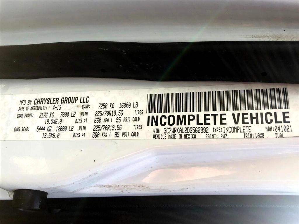 RAM 4500 Chassis Cab Tradesman 4x2 Reg Cab 60" CA 144.5" WB 2013