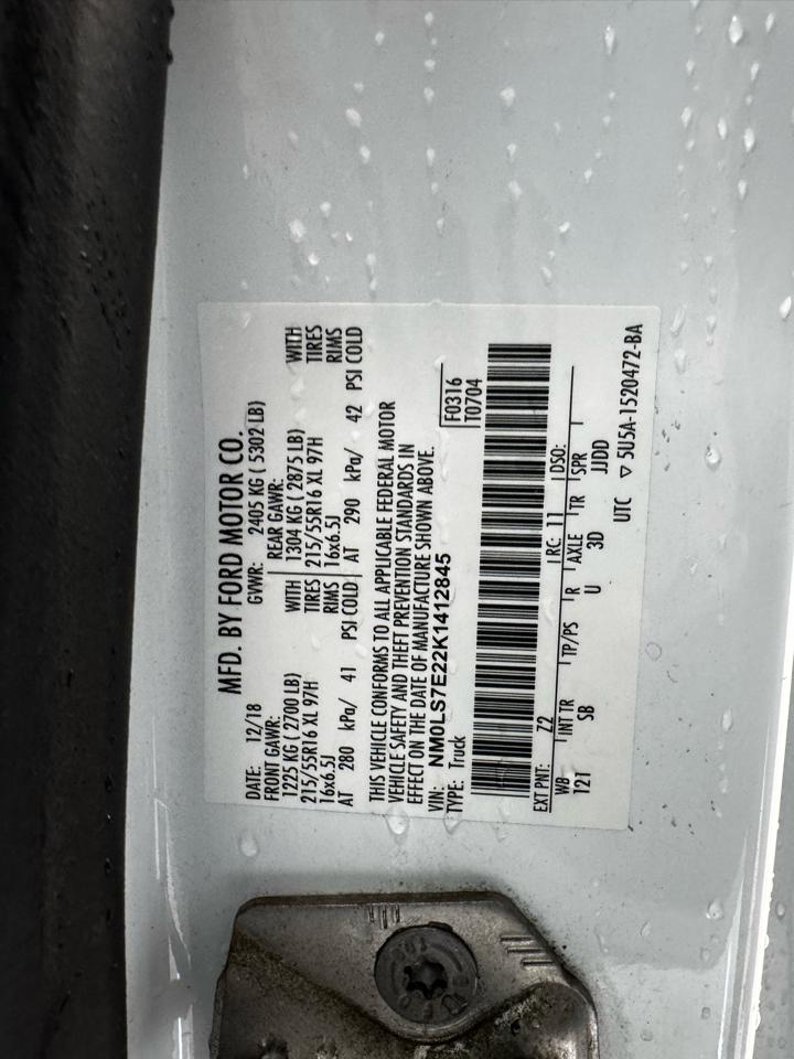 Ford Transit Connect Van XL LWB w/Rear Symmetrical Doors 2019