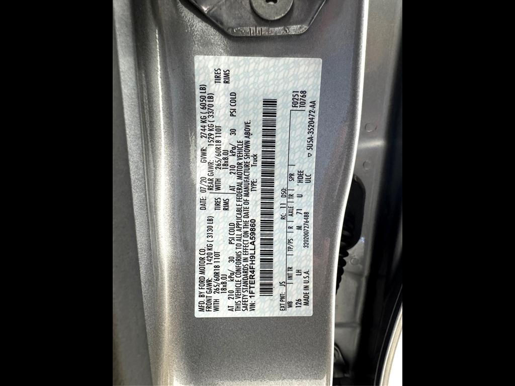 Ford Ranger XLT 4WD SuperCrew 5' Box 2020