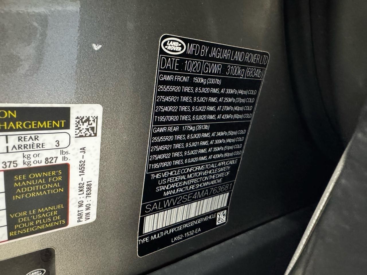 Land Rover Range Rover Sport V8 Supercharged Autobiography 2021