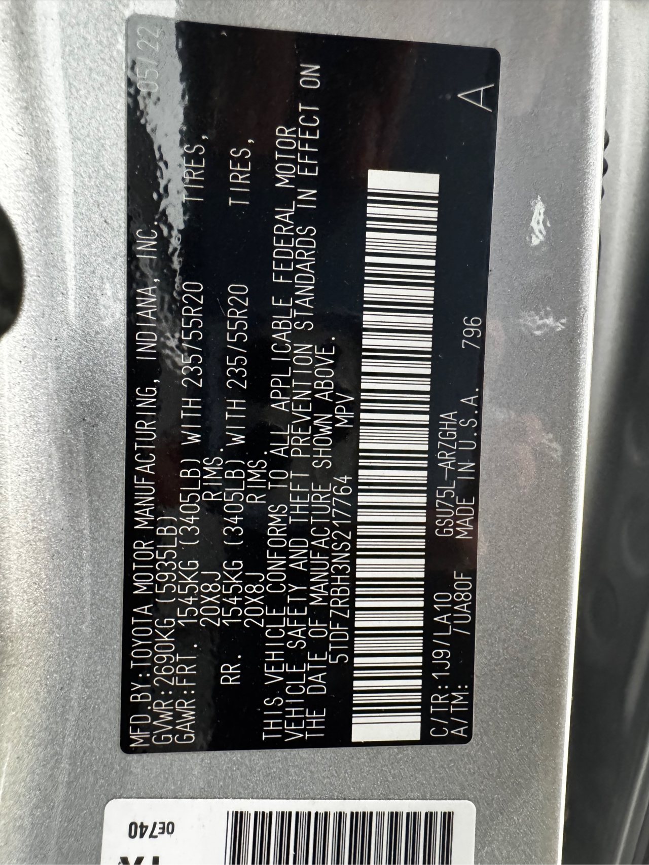 Toyota Highlander Platinum AWD (Natl) 2022 Toyota Highlander Platinum AWD (Natl) 2022