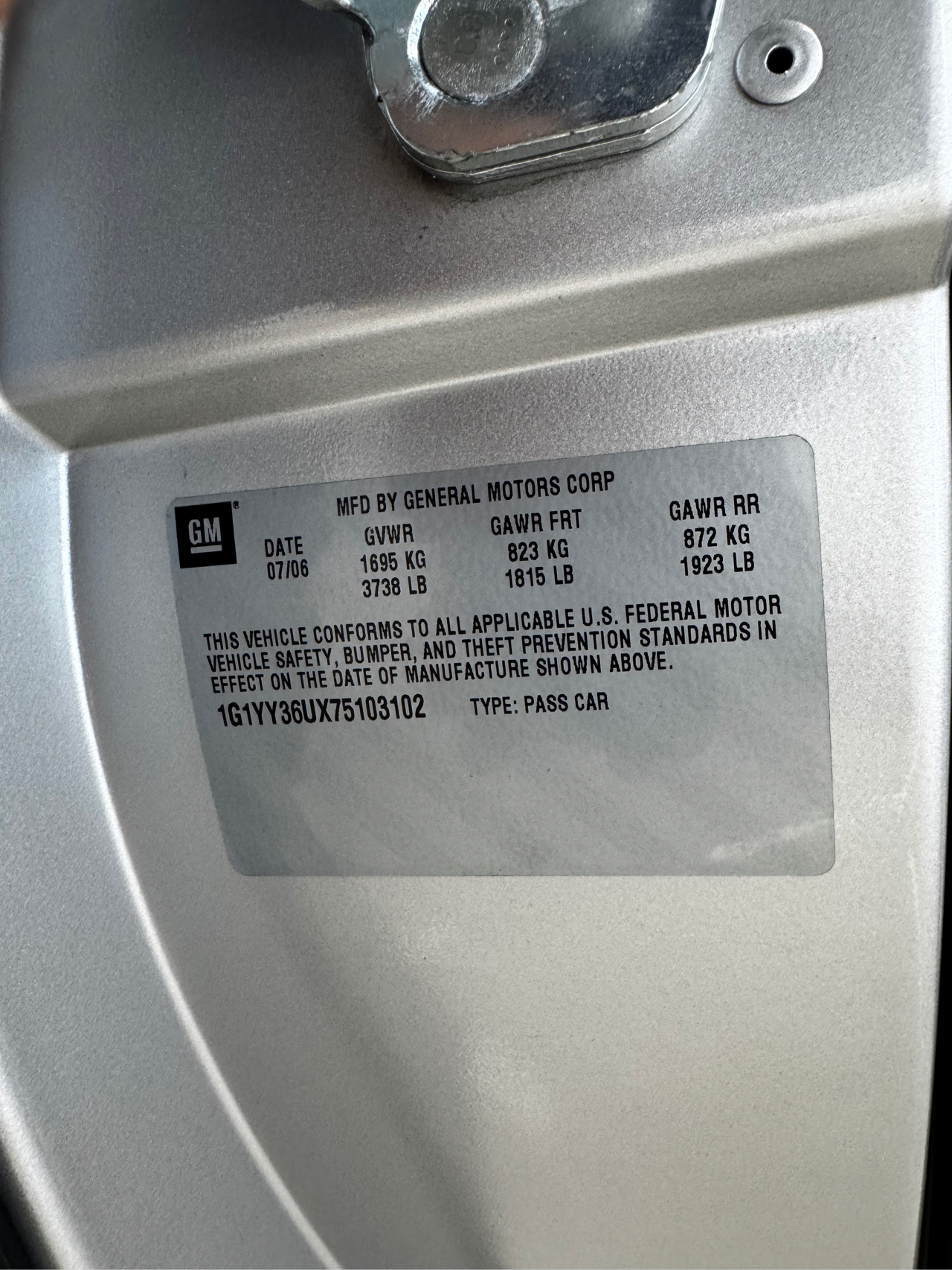 Chevrolet Corvette 2dr Conv 2007 Chevrolet Corvette 2dr Conv 2007