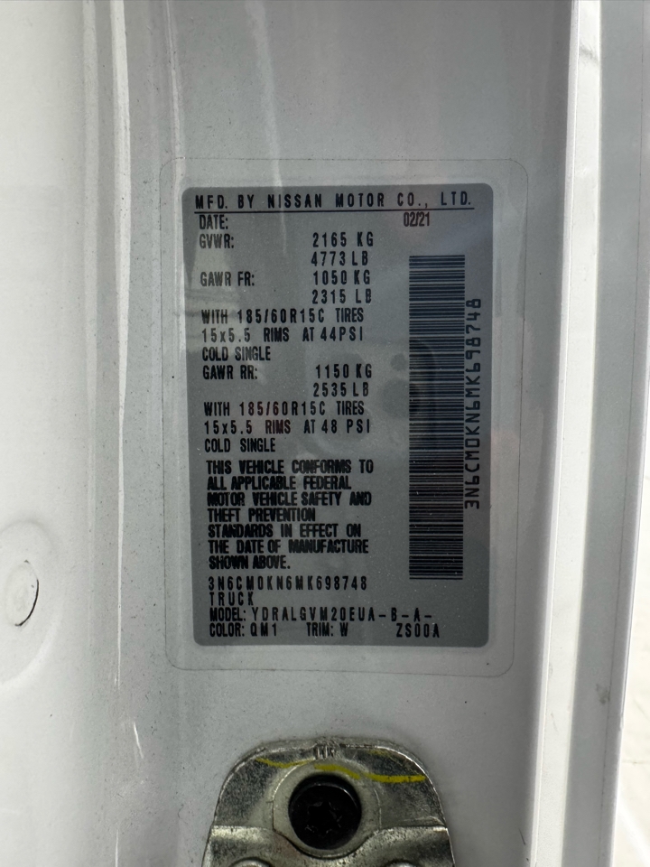 Nissan NV200 Compact Cargo I4 SV 2021