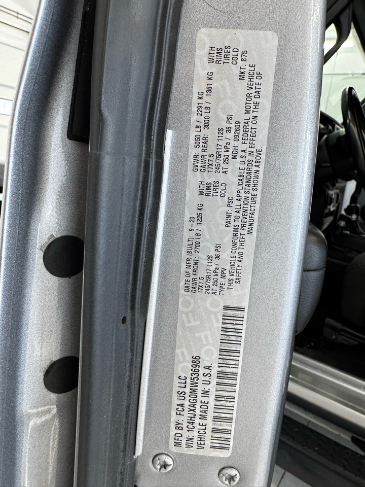 Jeep Wrangler Sport S 4x4 2021