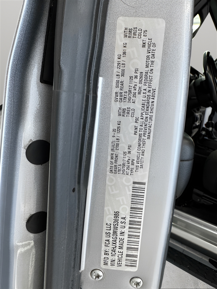 Jeep Wrangler Sport S 4x4 2021