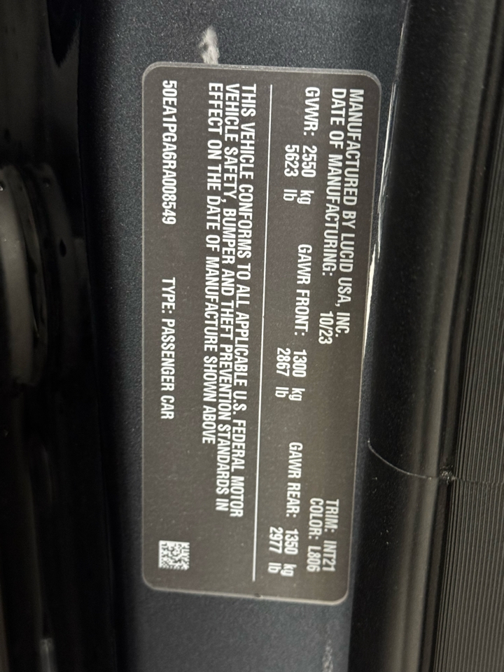 Lucid Air Pure RWD 2024