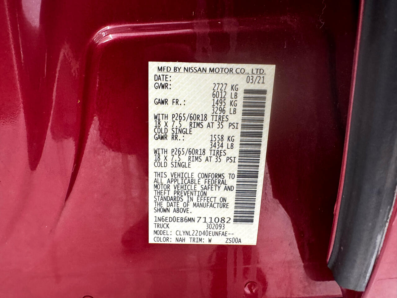 Nissan Frontier Crew Cab 4x4 SV Auto 2021