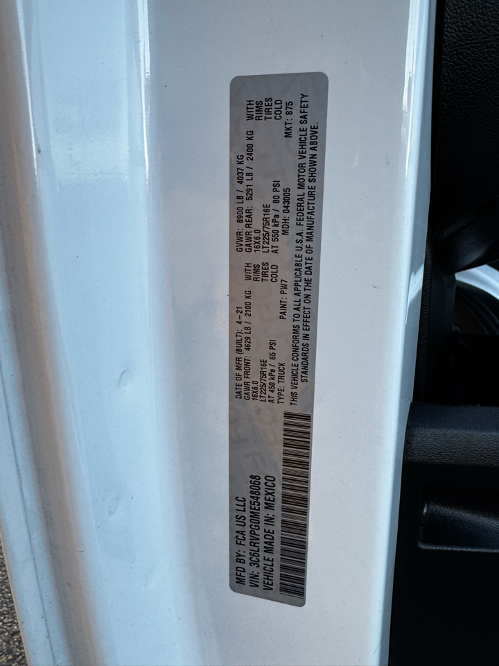 RAM ProMaster Window Van 2500 High Roof 159" WB 2021