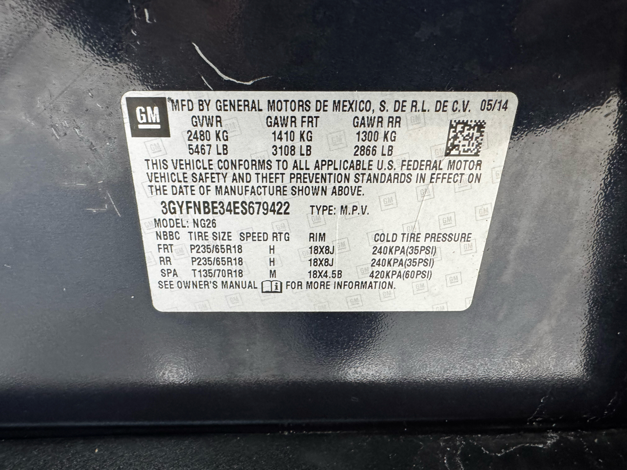 Cadillac SRX FWD 4dr Luxury Collection 2014