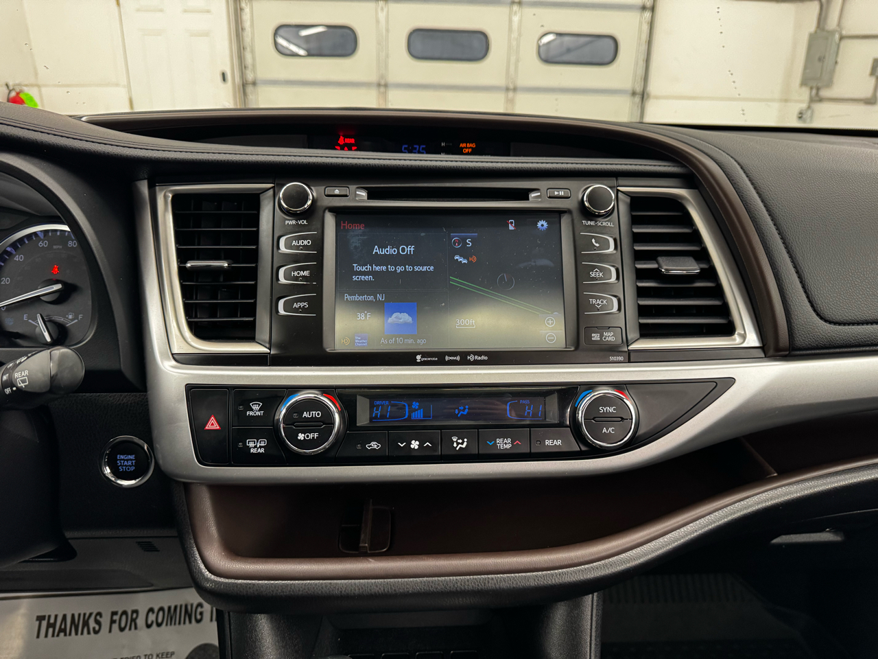 Toyota Highlander XLE V6 AWD (Natl) 2019