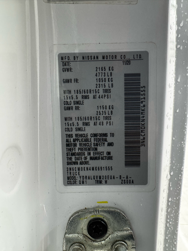 Nissan NV200 Compact Cargo I4 SV 2021