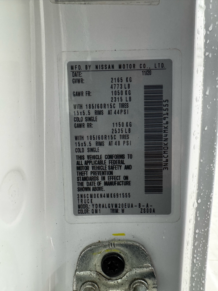 Nissan NV200 Compact Cargo I4 SV 2021