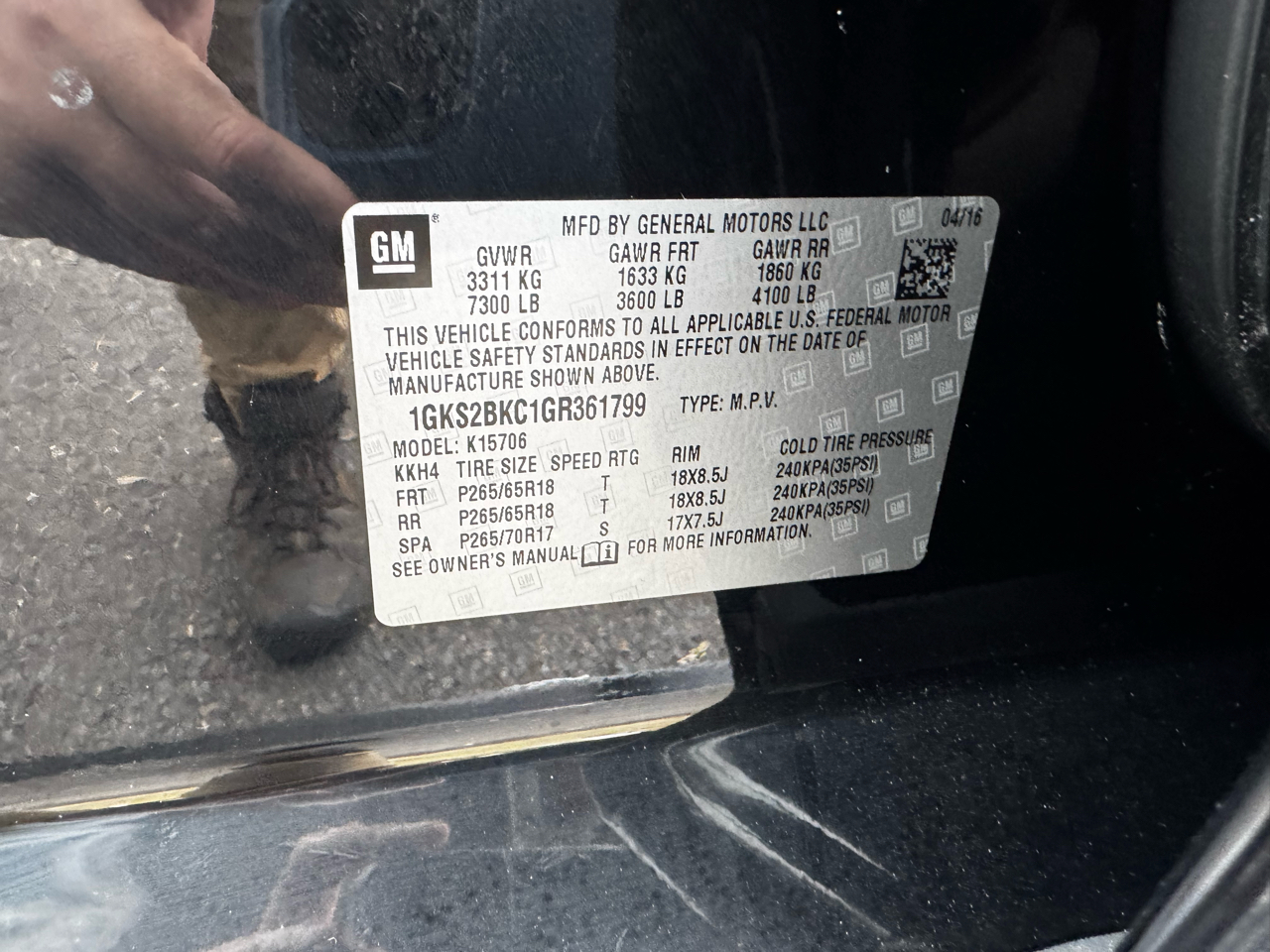 GMC Yukon 4WD 4dr SLT 2016