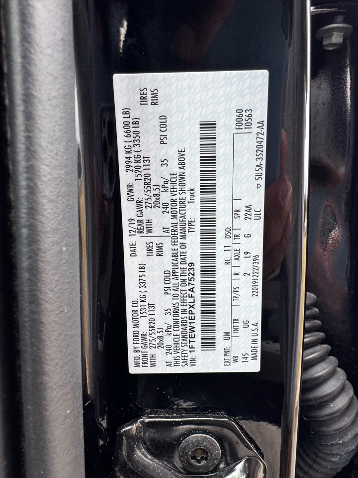 Ford F-150 Lariat 4WD SuperCrew 5.5' Box 2020