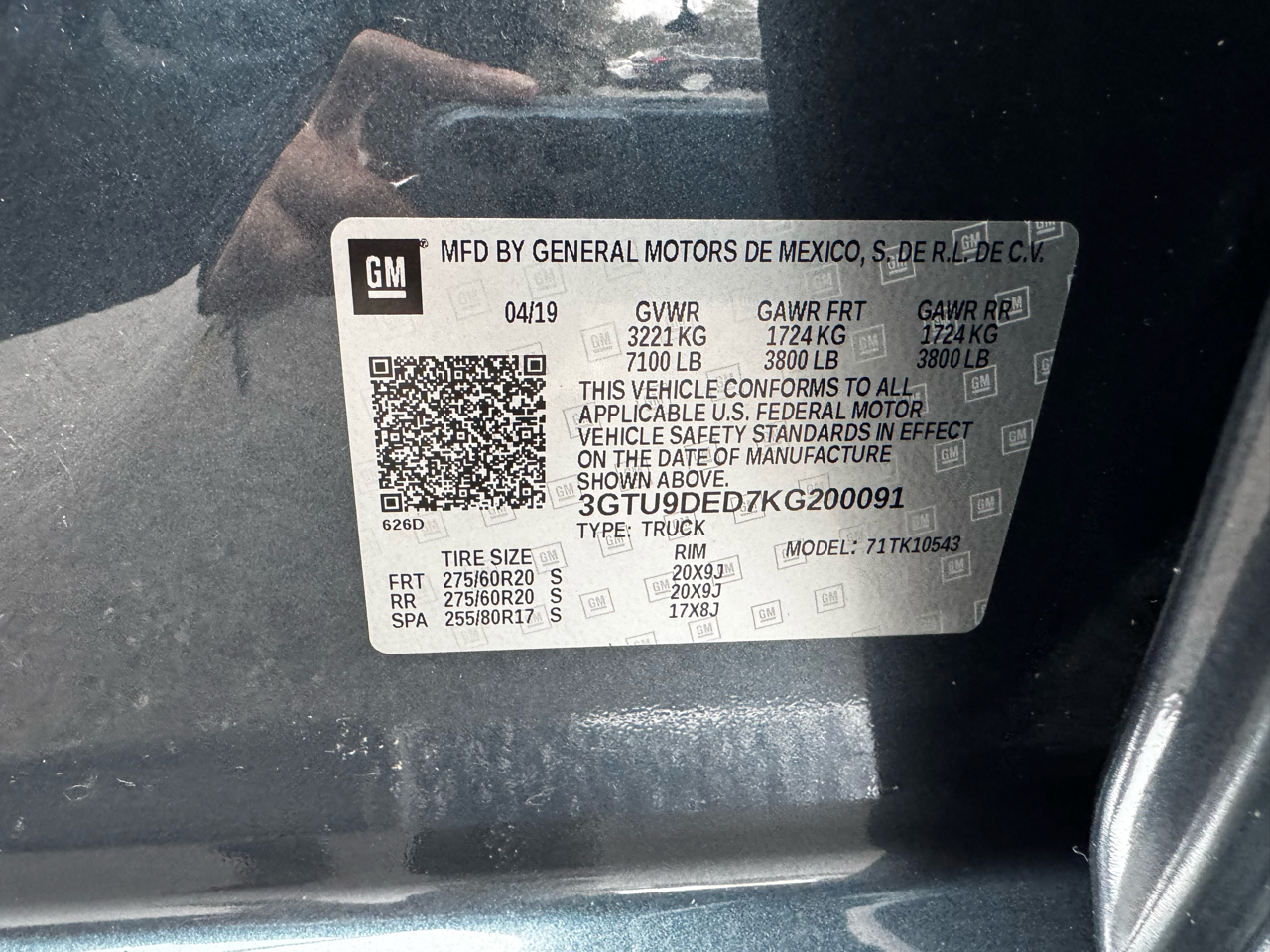 GMC Sierra 1500 4WD Crew Cab 147" SLT 2019