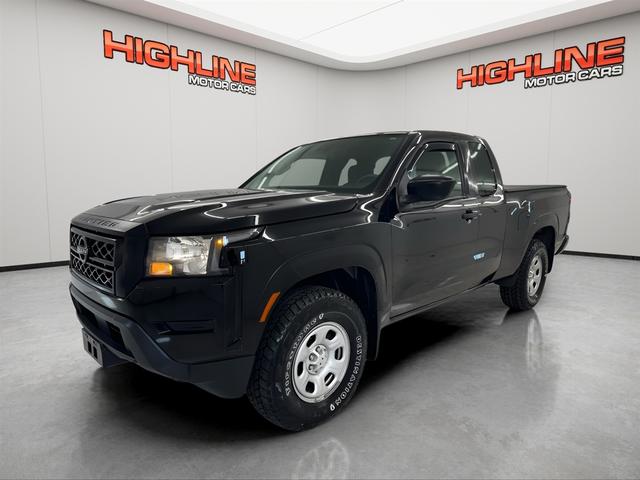 Black 2023 Nissan Frontier S King Cab 4WD Pickup Truck Four-Wheel Drive 6-Speed Automatic