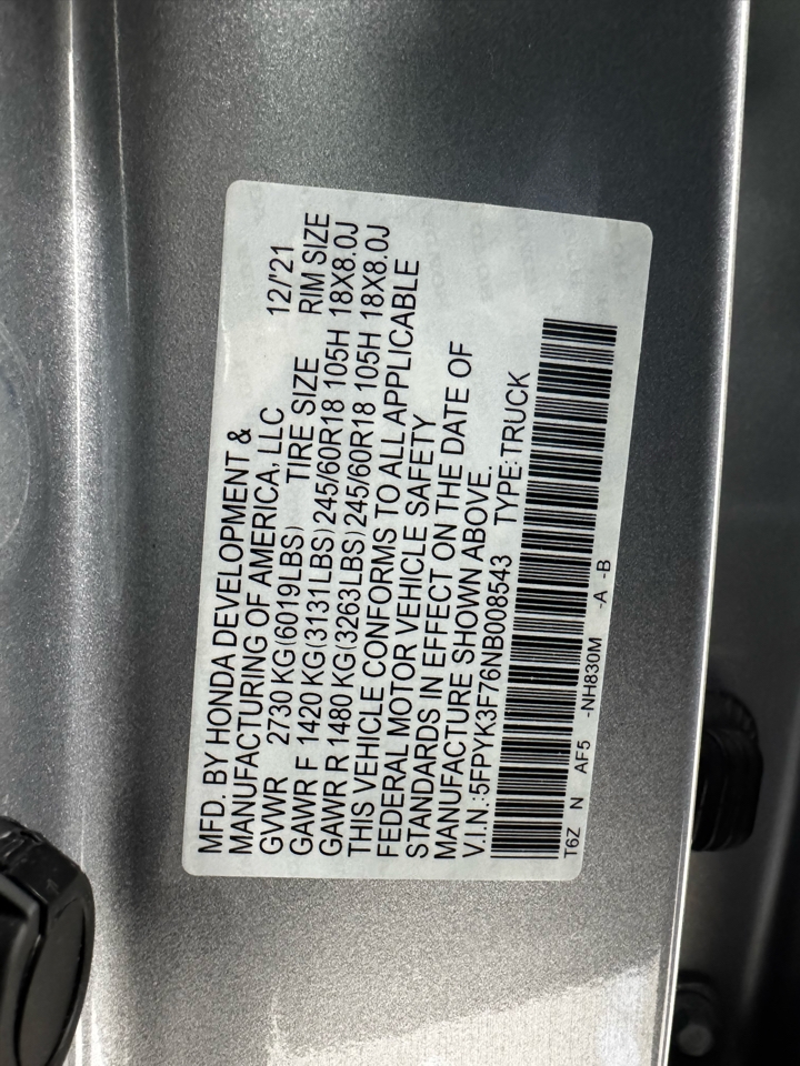 Honda Ridgeline RTL-E AWD 2022