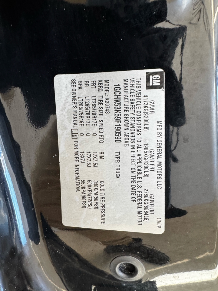 Chevrolet Silverado 2500HD 4WD Crew Cab 153" LT 2009