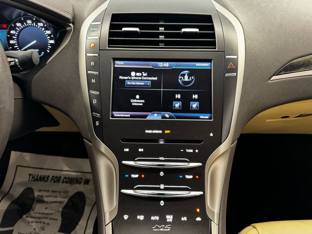 Lincoln MKZ 4dr Sdn FWD 2013