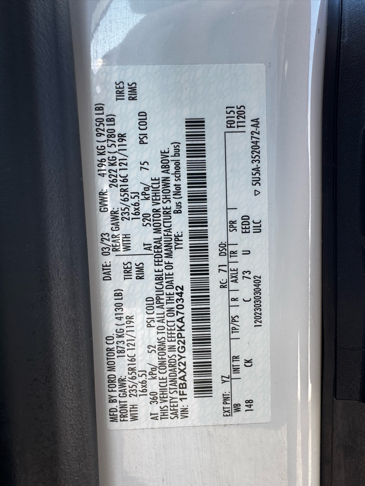 Ford Transit Passenger Wagon T-350 148" Low Roof XLT RWD 2023