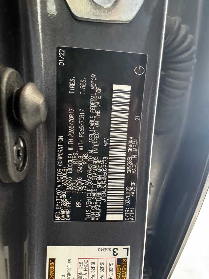 Toyota 4Runner SR5 Premium 4WD (Natl) 2022