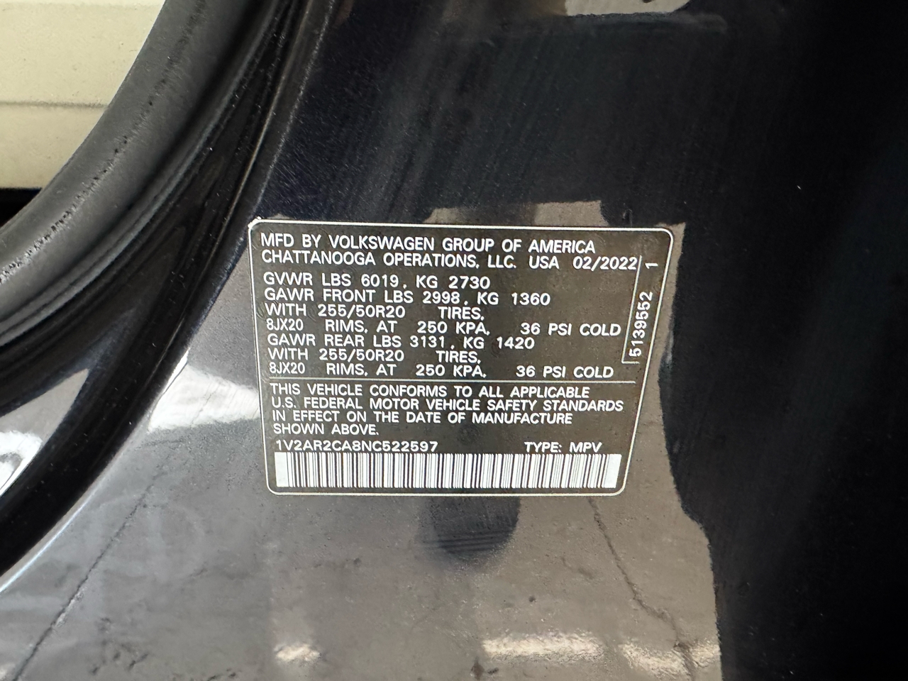 Volkswagen Atlas 3.6L V6 SEL R-Line 4MOTION 2022