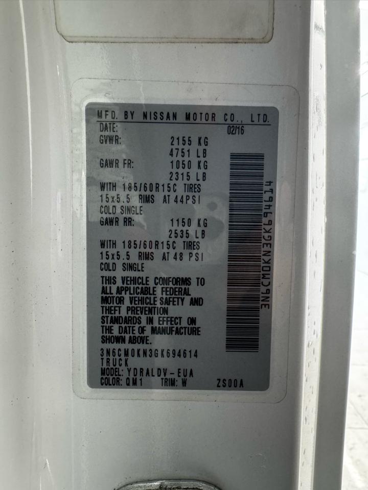 Nissan NV200 I4 S 2016