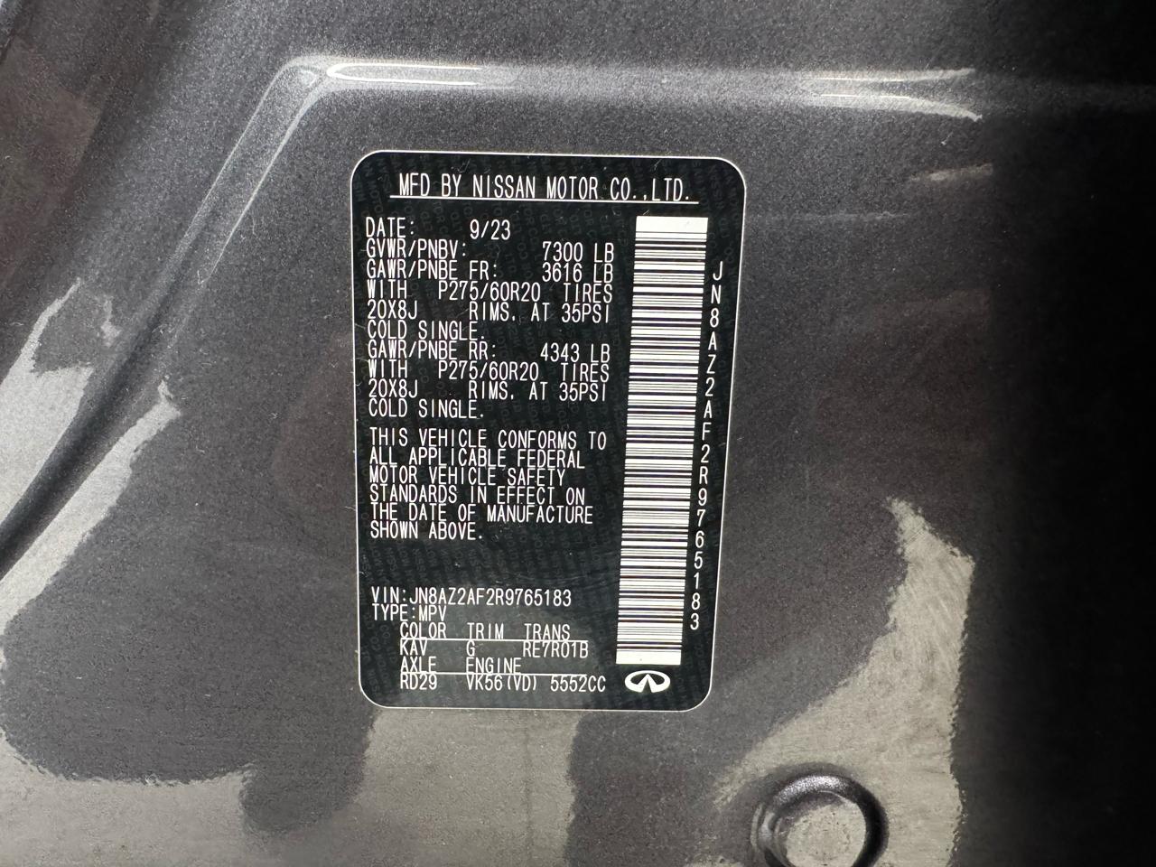 Infiniti QX80 LUXE RWD 2024