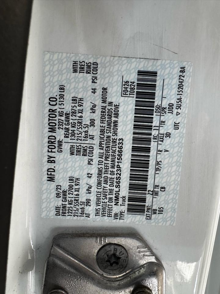 Ford Transit Connect Van XL SWB w/Rear Symmetrical Doors 2023