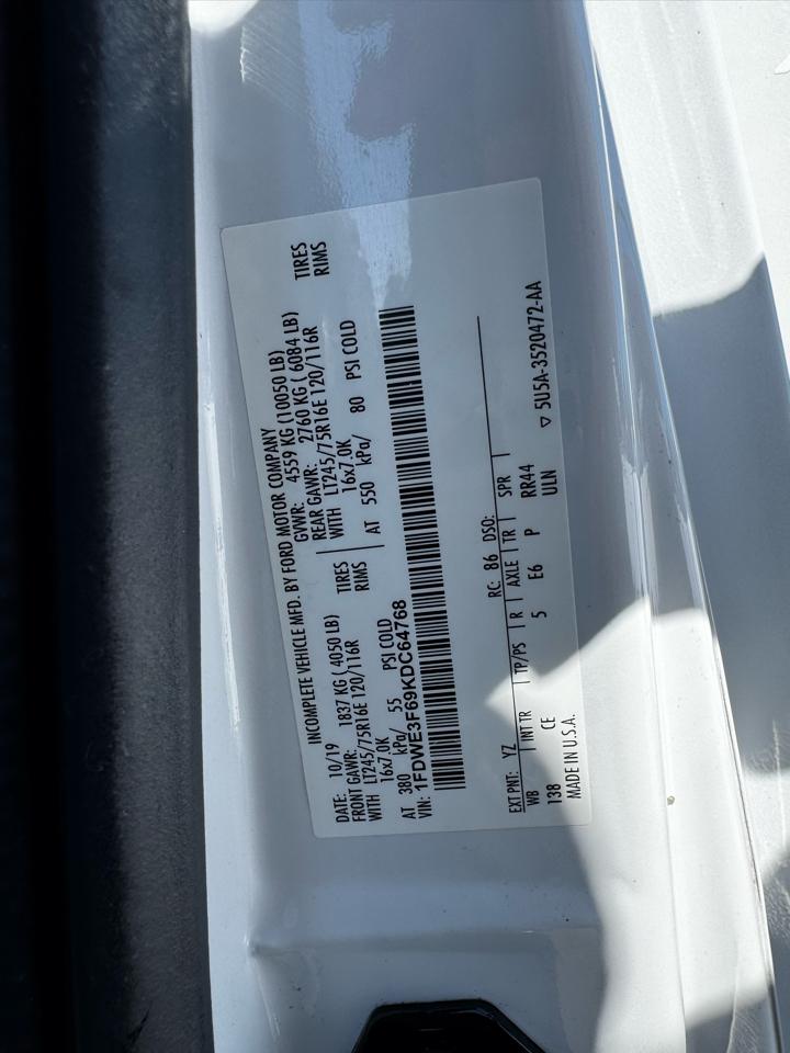 Ford E-Series Cutaway E-350 SRW 138" WB 2019