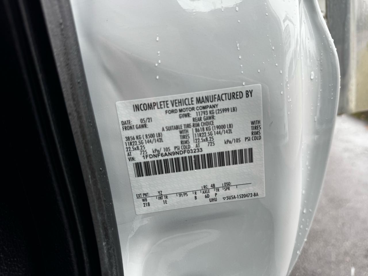 Ford F-650 Straight Frame Gas Reg Cab 2022