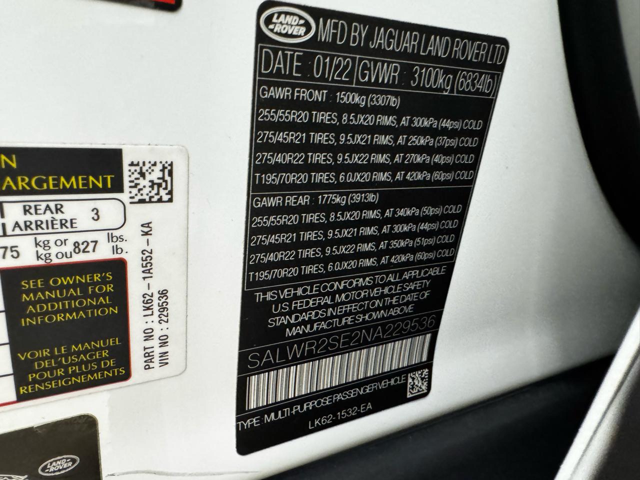 Land Rover Range Rover Sport V8 Supercharged HSE Dynamic 2022