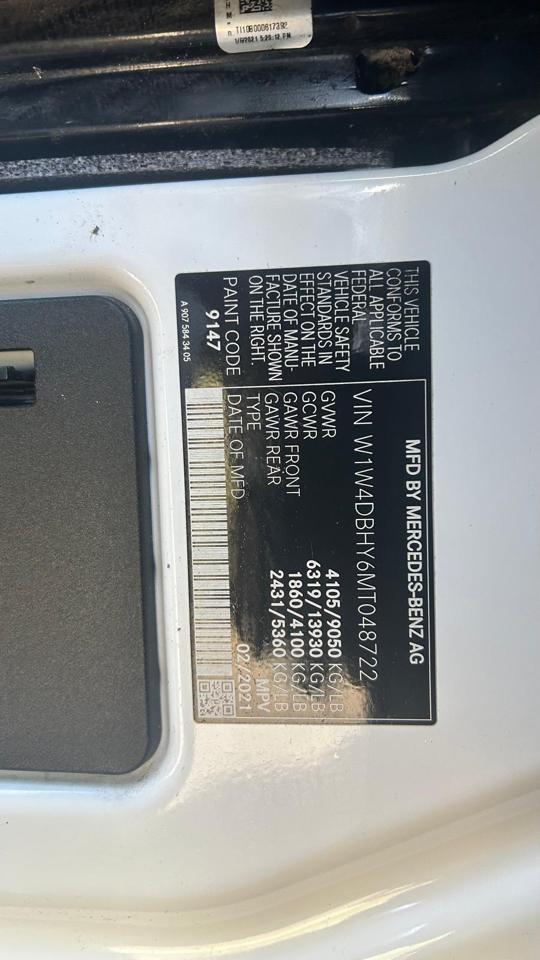 Mercedes-Benz Sprinter Van 2500 Standard Roof I4 144" RWD 2021