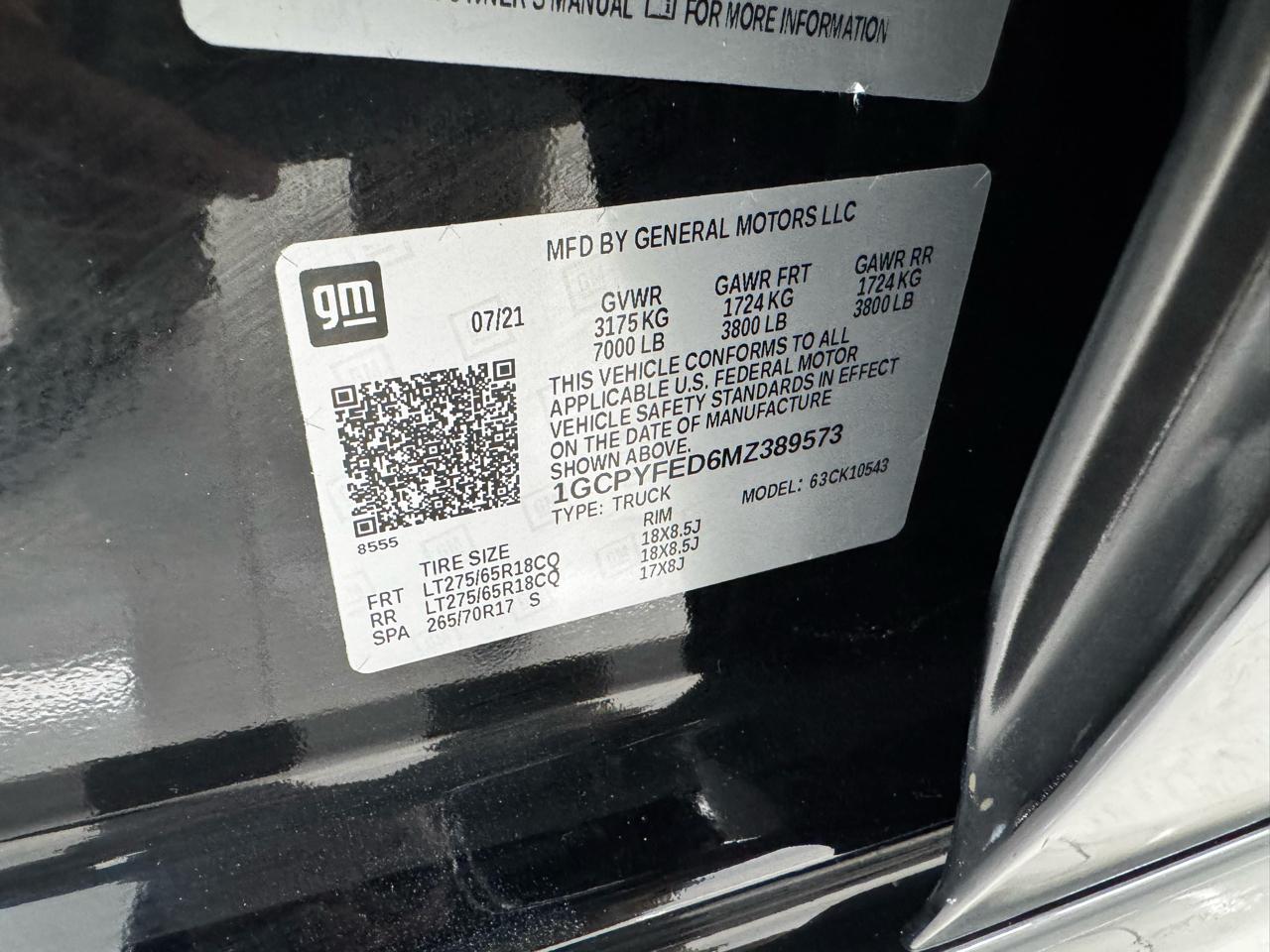 Chevrolet Silverado 1500 4WD Crew Cab 147" LT Trail Boss 2021