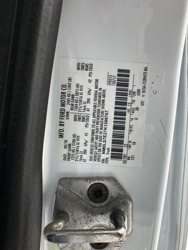 Ford Transit Connect Van XL LWB w/Rear Symmetrical Doors 2019