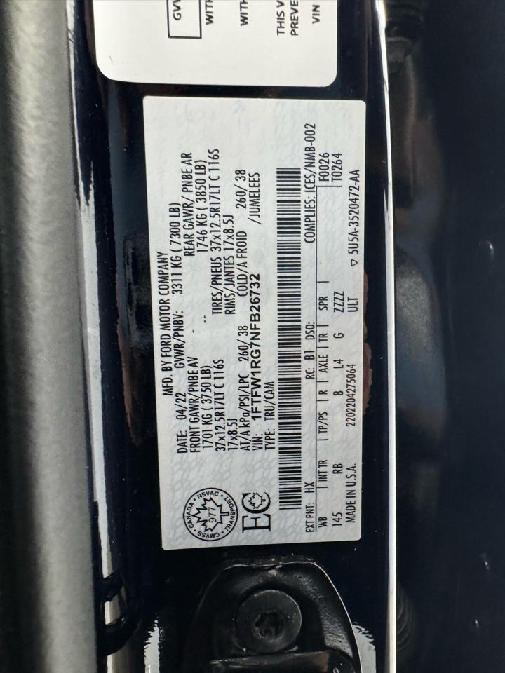 Ford F-150 Raptor 4WD SuperCrew 5.5' Box 2022