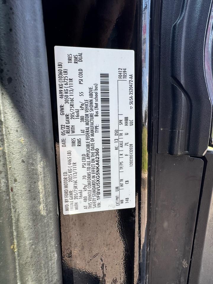 Ford Transit Passenger Wagon T-350 HD 148" EL High Roof XLT DRW AWD 2022